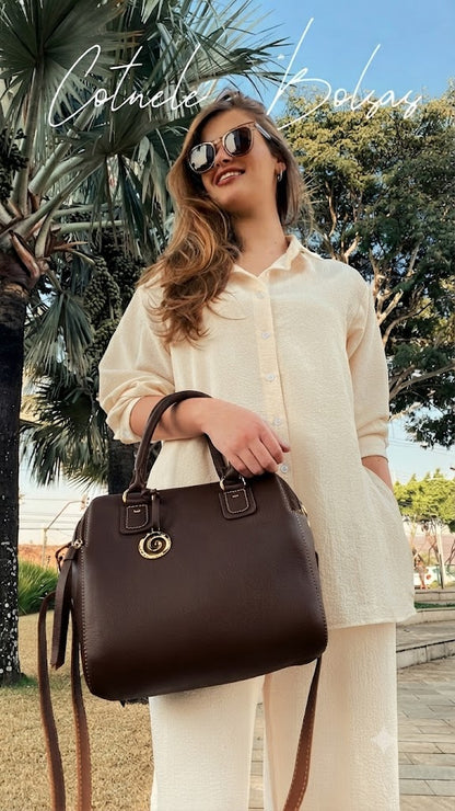 Bolsa Olívia | Em couro legítimo premium