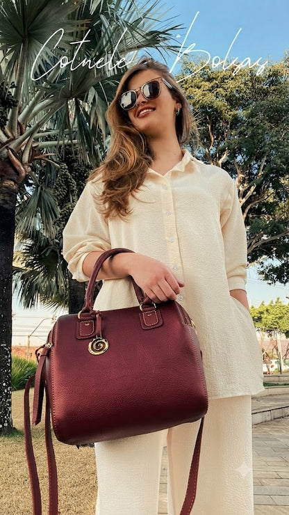 Bolsa Olívia | Em couro legítimo premium