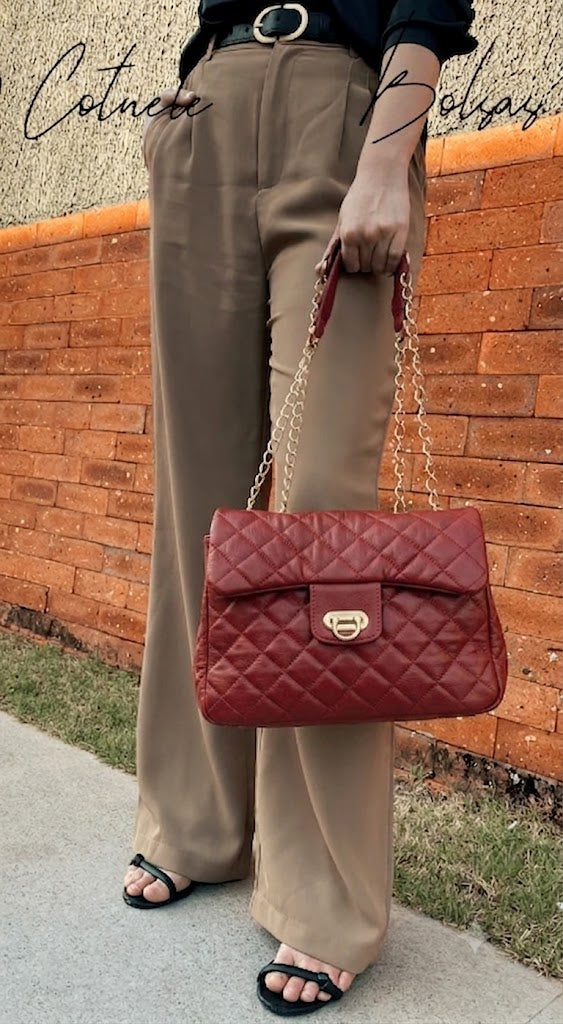 Bolsa Laís | Em couro legítimo premium