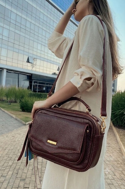 Bolsa Helena | Em couro legítimo premium