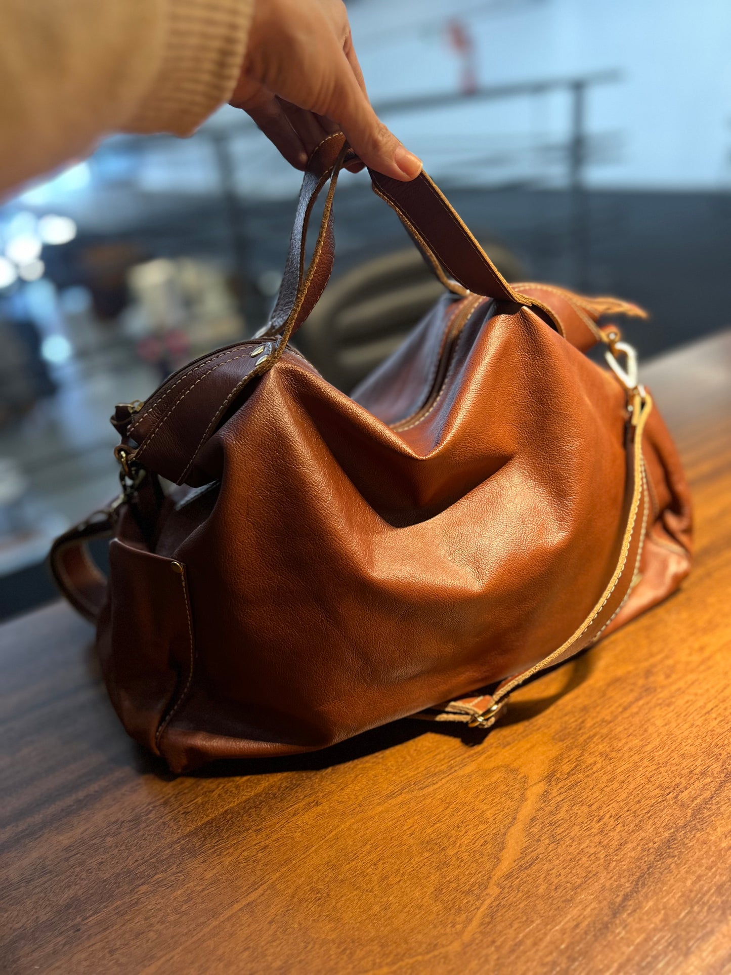 Bolsa Eveline | Em couro legítimo premium