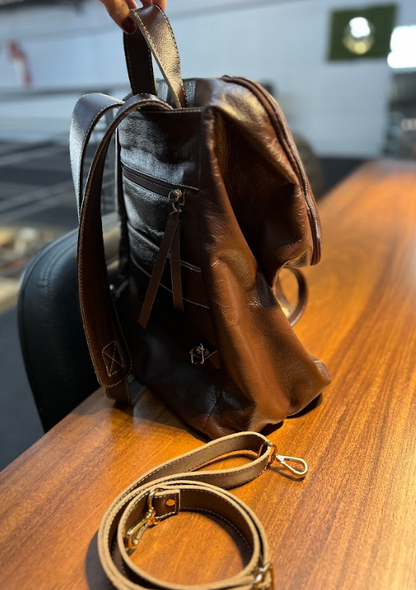 Mala Mochila Jéssica | Em couro legítimo premium