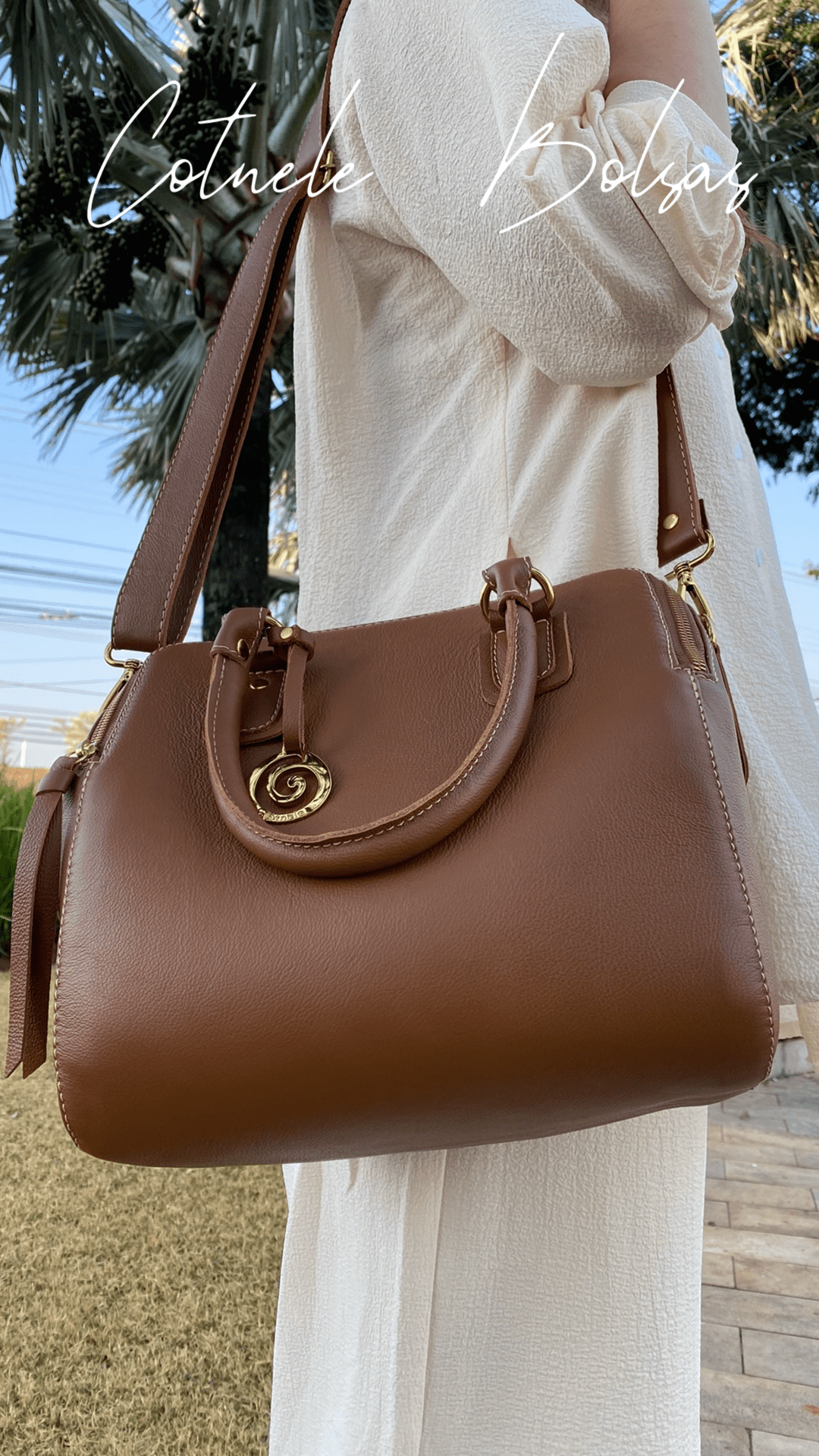 Bolsa Olívia | Em couro legítimo premium
