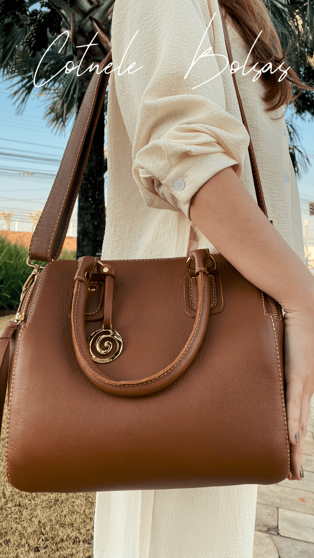 Bolsa Olívia | Em couro legítimo premium