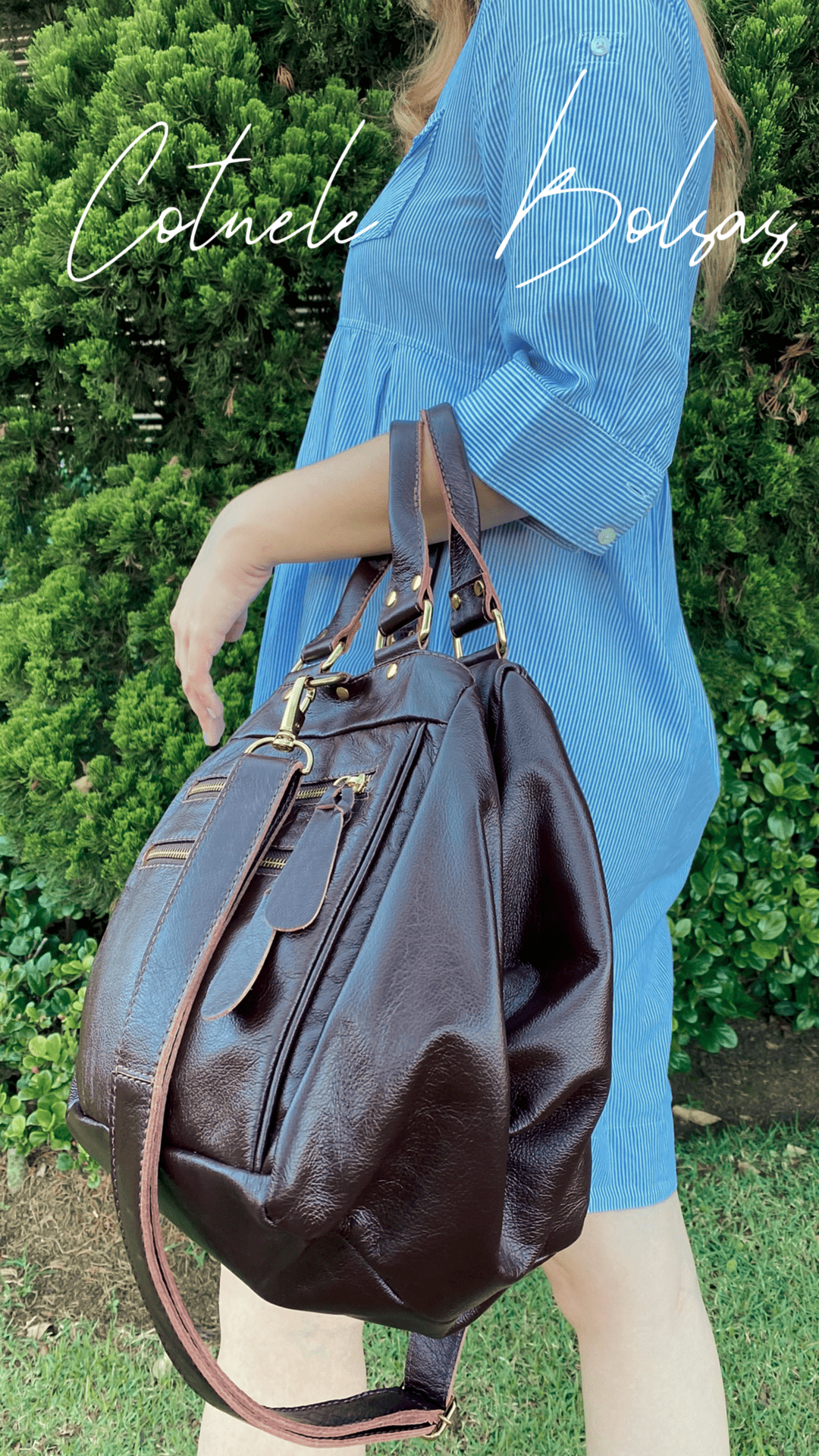 Bolsa Megan |  | Em couro legítimo premium