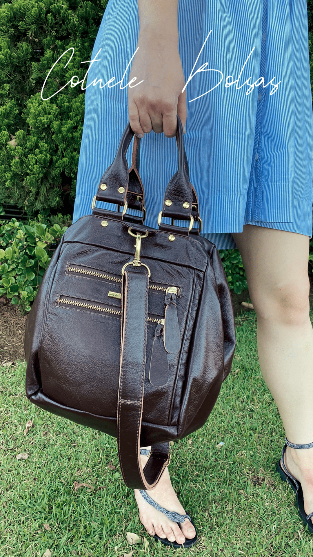 Bolsa Megan |  | Em couro legítimo premium